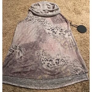 French Blue Women Blouse Shirt Top Beige Sz Small Sleeves NWT